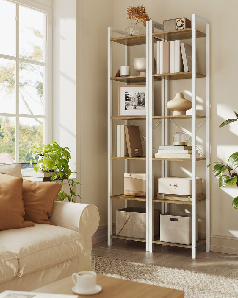 6 Tier Bookcase Storage Shelf Organizer for Home and Office image number 5