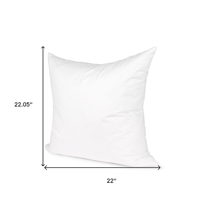 HomeRoots 22" White Cotton Down Blend Throw Pillow Insert image number 3
