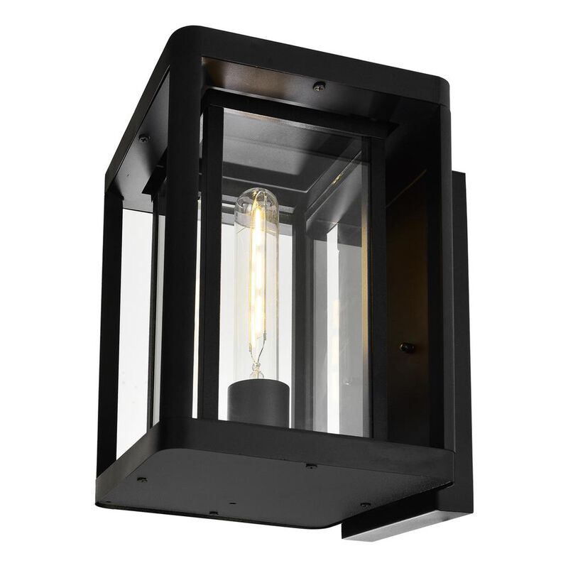 CWI Lighting Mulvane 1 Light Black Outdoor Wall Light