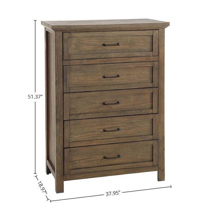Westwood Design Westfield 5-Drawer Chest, Harvest Brown
