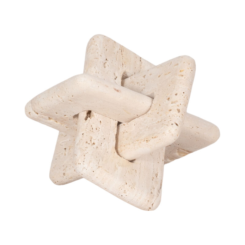 7" Travertine Squared Knot, Tan image number 0