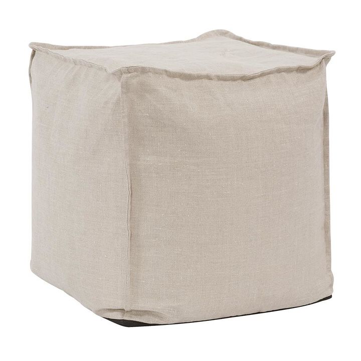 Howard Elliott Square Pouf Prairie Linen