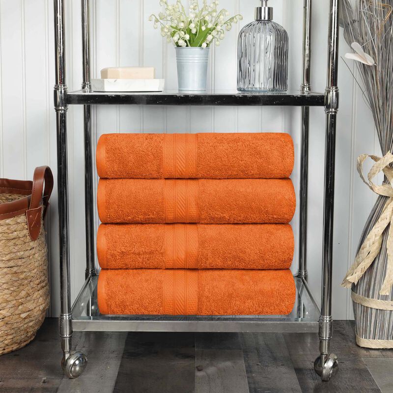 4-Piece Cotton Bath Towel Set &ndash; Plush, Thick & Quick-Drying Towels image number 1