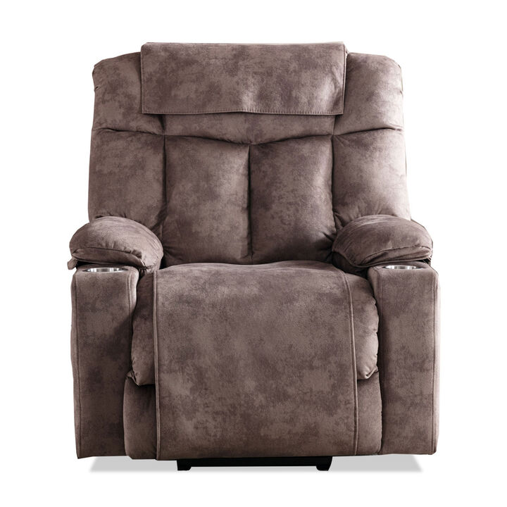 Power Lift Recliner Chair For Elderly, 3 Positions Reclining Chairs With 2 Cup Holders, Electric Sofa Recliner for Living Room, Comfy Theater Recliner With USB Port, Washable Chair Covers