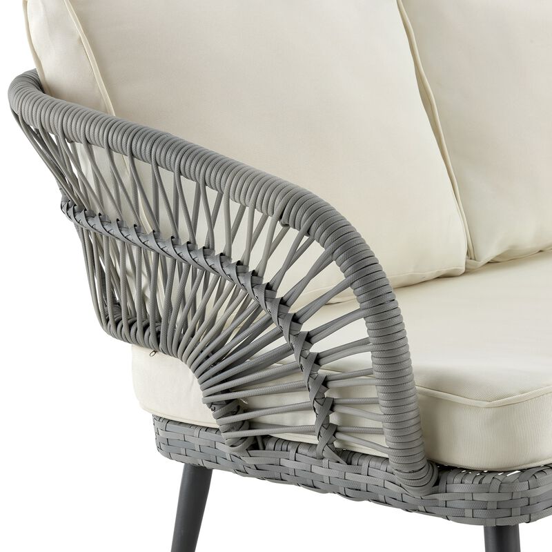 Riviera Cream Loveseat Patio Set