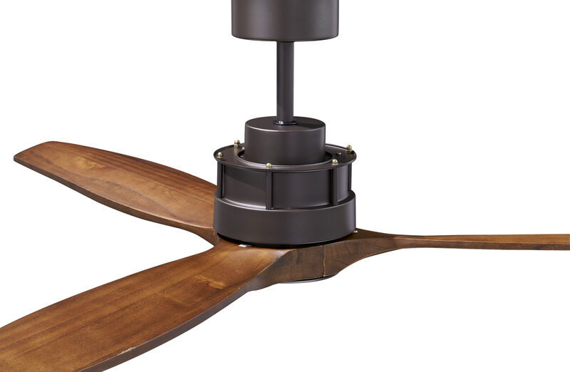 Lucci Air Akmani 60" Rustic Wood Ceiling Fan with Remote Control, Energy Efficient DC Ceiling Fan, Quiet High Airflow Koa Blades image number 4