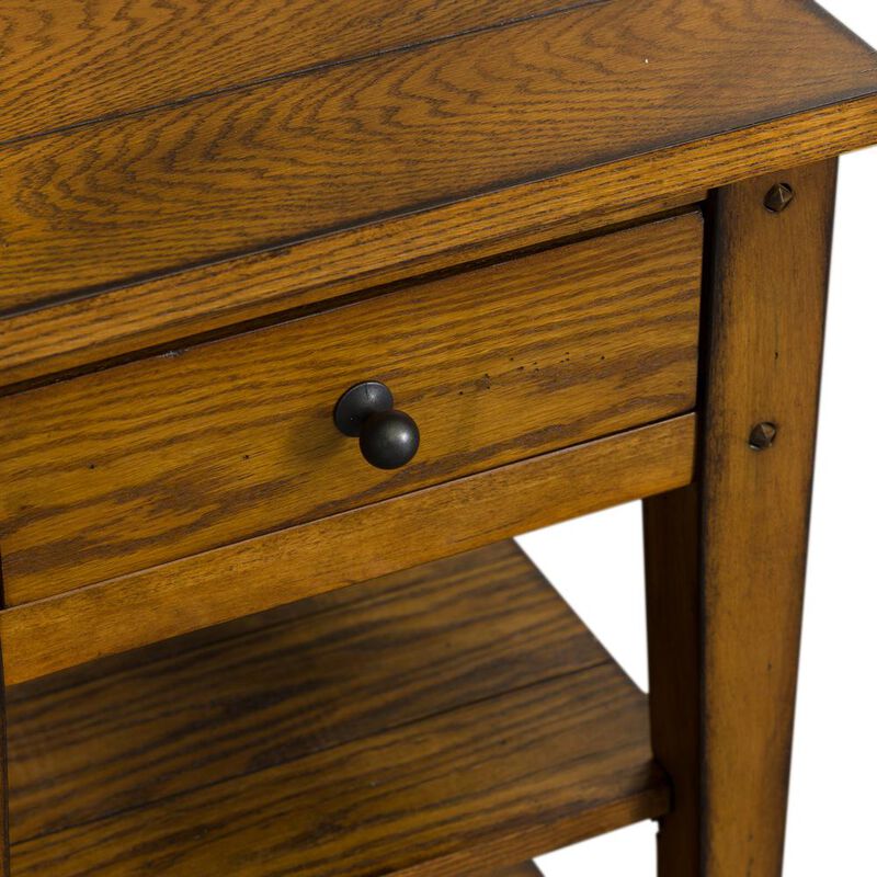 Lake House Rustic Plank-Top End Table image number 7