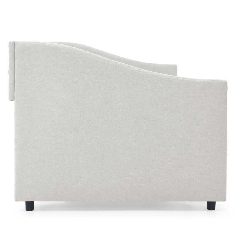 Kejorn Linen 2 Storage Drawers Daybed image number 7