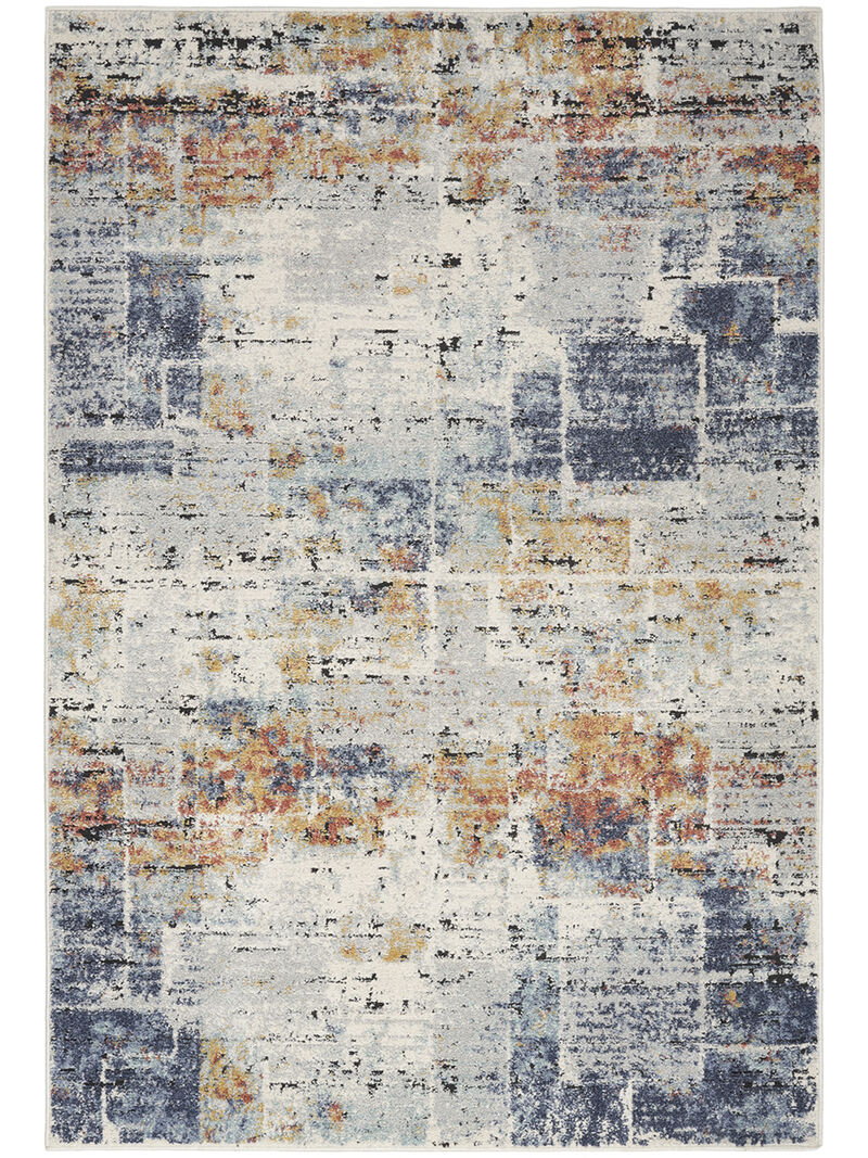 Motion MTT03 Turquoise/Multicolor 5'3" x 7' Rug