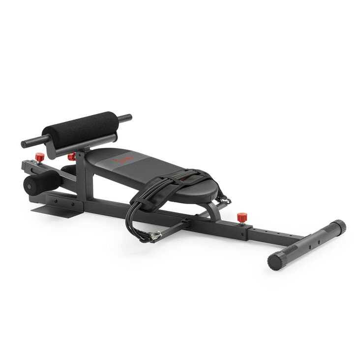 Sunny Health & Fitness 4‑in‑1 Multifunction Core & Glute Trainer with Hip Thrust Pad & 3 Resistance Bands