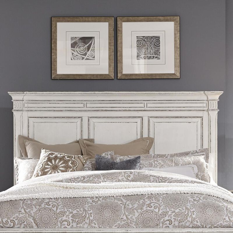 Liberty Furniture Abbey Park Queen Panel Headboard in Antique White image number 1