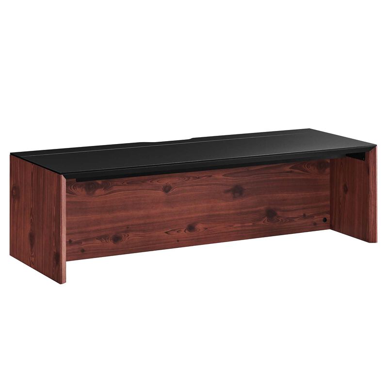 Modway EEI-6207-BLK-CHE Kinetic 49" Wall-Mount Office Desk, Black Cherry image number 0