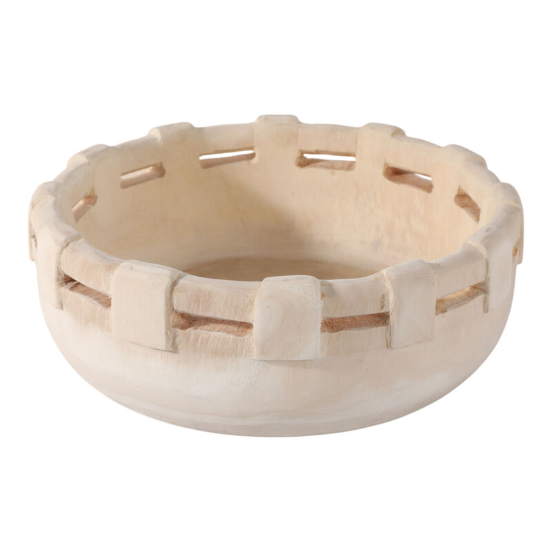 14x6" Carved Wood Bowl image number 3