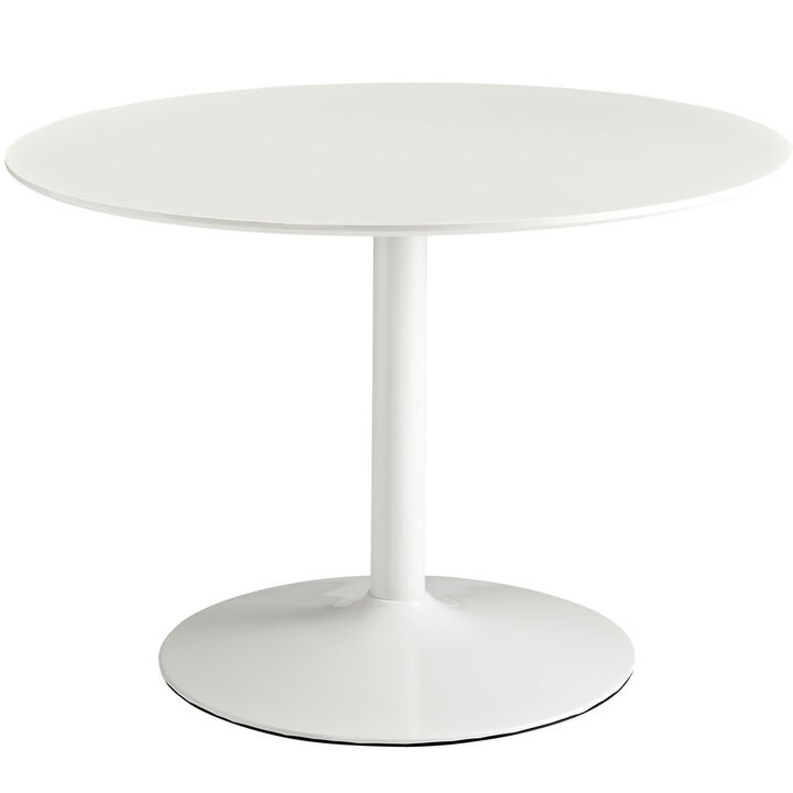 Modway - Revolve Round Wood Dining Table White