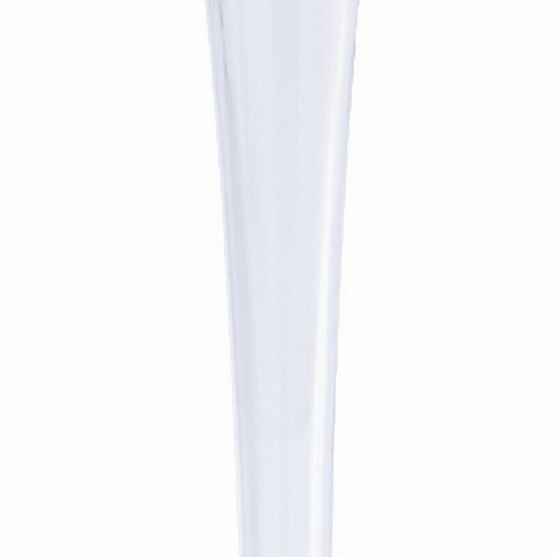 20 Inch Modern Side Accent Table, Clear Round Tabletop and Tapered Base image number 2