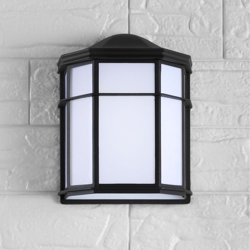Henry Outdoor Frosted Acrylic/Metal Integrated LED Wall Sconce