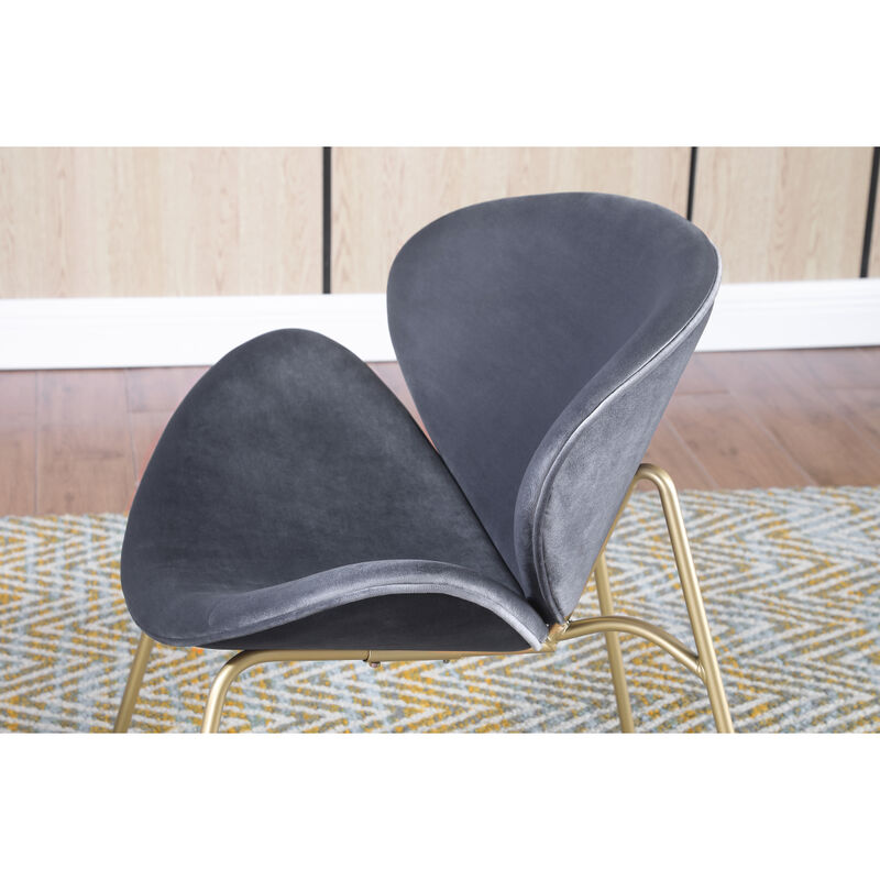 Velvet Dining Chairs, Upholstered Living Room Chairs with Gold Metal Legs