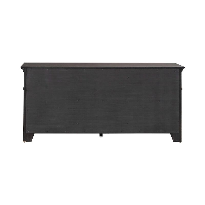 Liberty Furniture File Credenza with 3 File Storage Drawers Home Office - Saddle Brown Oak Wood image number 4