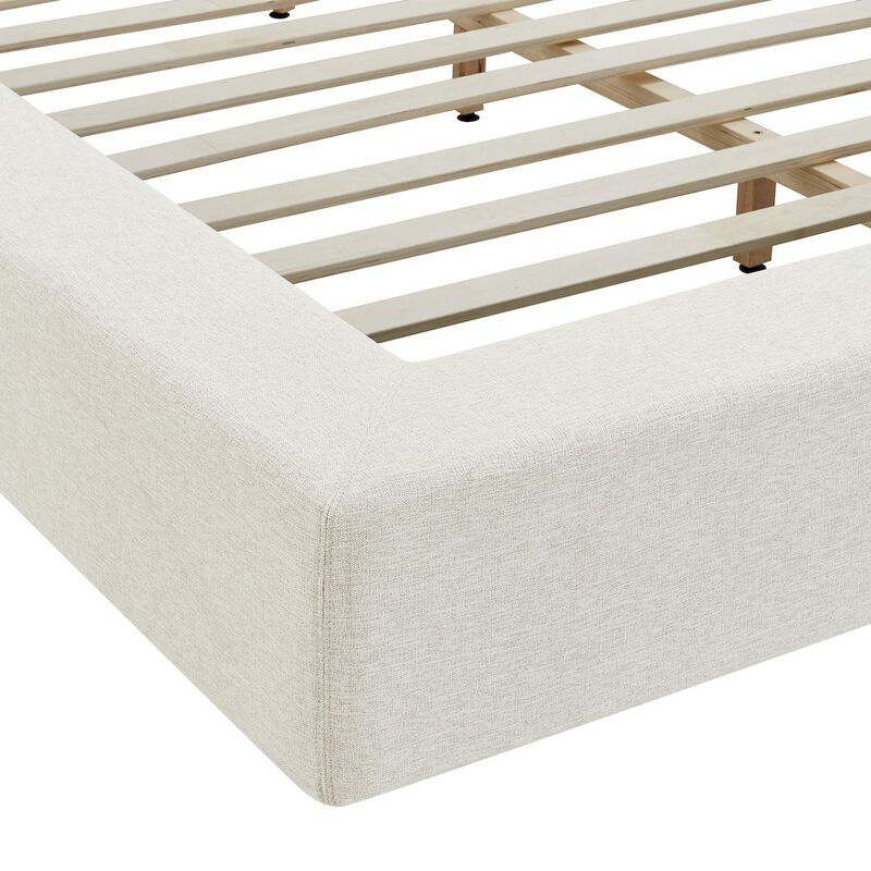 Luma Chenille Upholstered Queen Platform Bed Frame image number 6