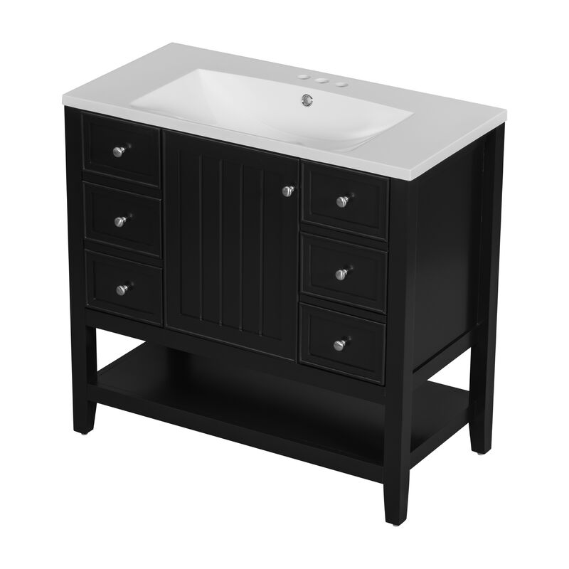 Merax  Bathroom Vanity with Ceramic Sink image number 0
