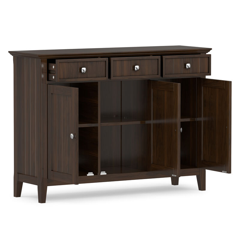 Acadian SOLID WOOD 51 inch Wide Transitional Entryway Storage Cabinet in Brunette Brown image number 4