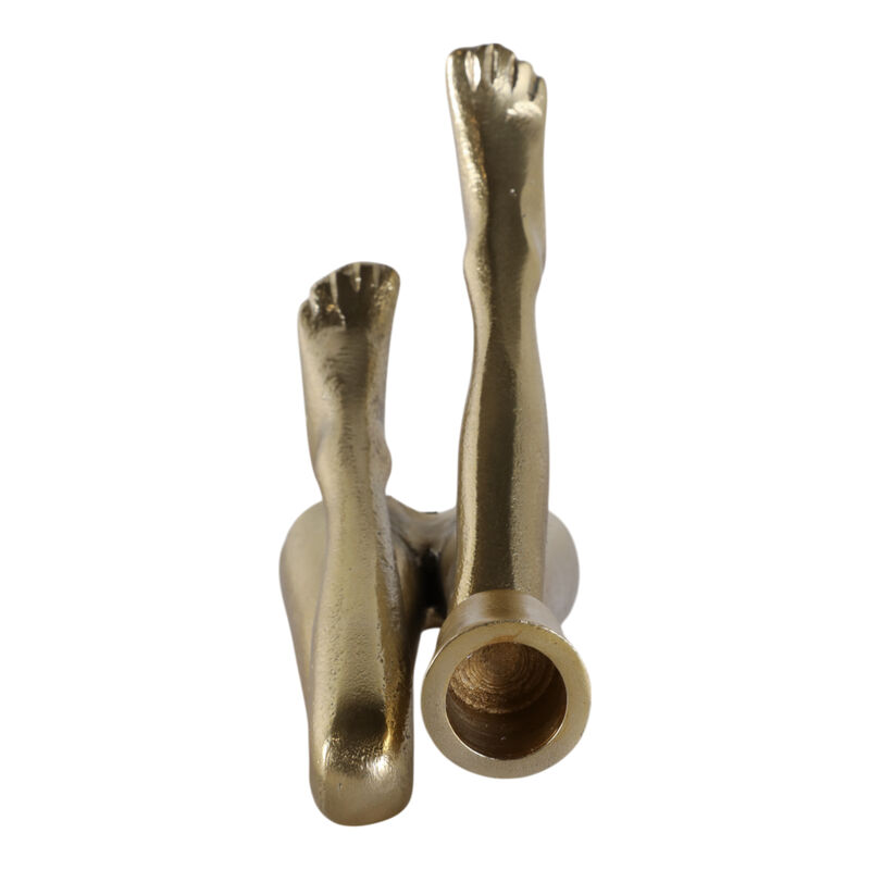 6x6" Bent Legs Taper Holder, Gold image number 5