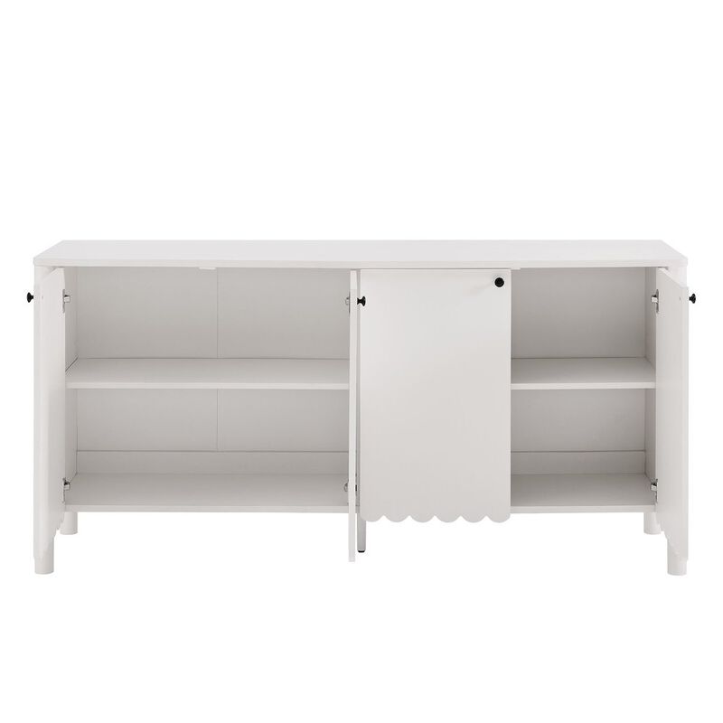 Modway Emmeline 4-Door Scalloped Sideboard in Sage image number 5