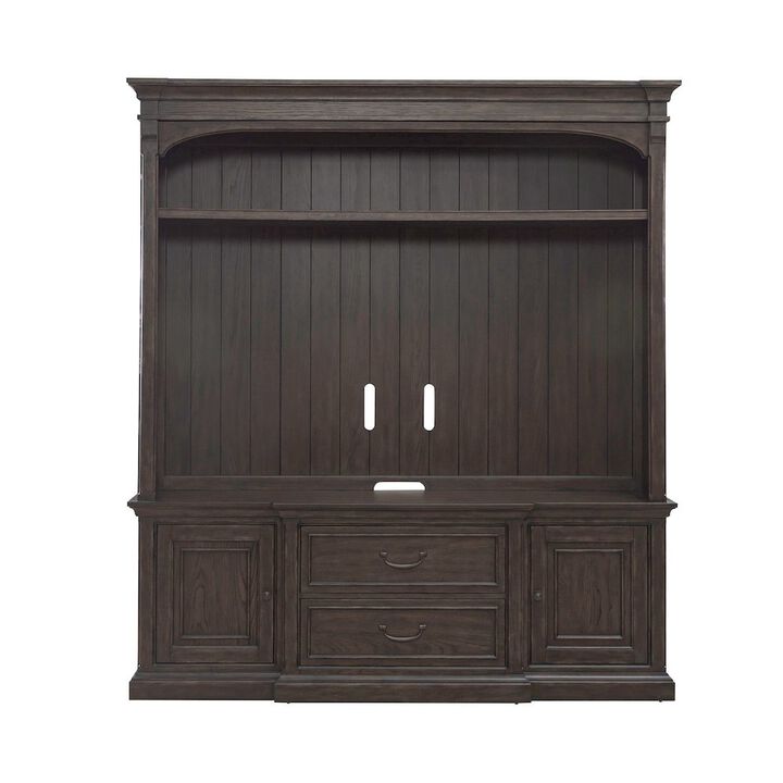 Liberty Furniture Paradise Valley Entertainment Center for Living Room - Saddle Brown