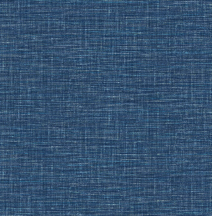 Exhale Dark Blue Faux Grasscloth Wallpaper (Set of 2)