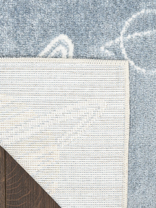 Astra Machine Washable ASW18 Turquoise/Multicolor 4' x 6' Rug