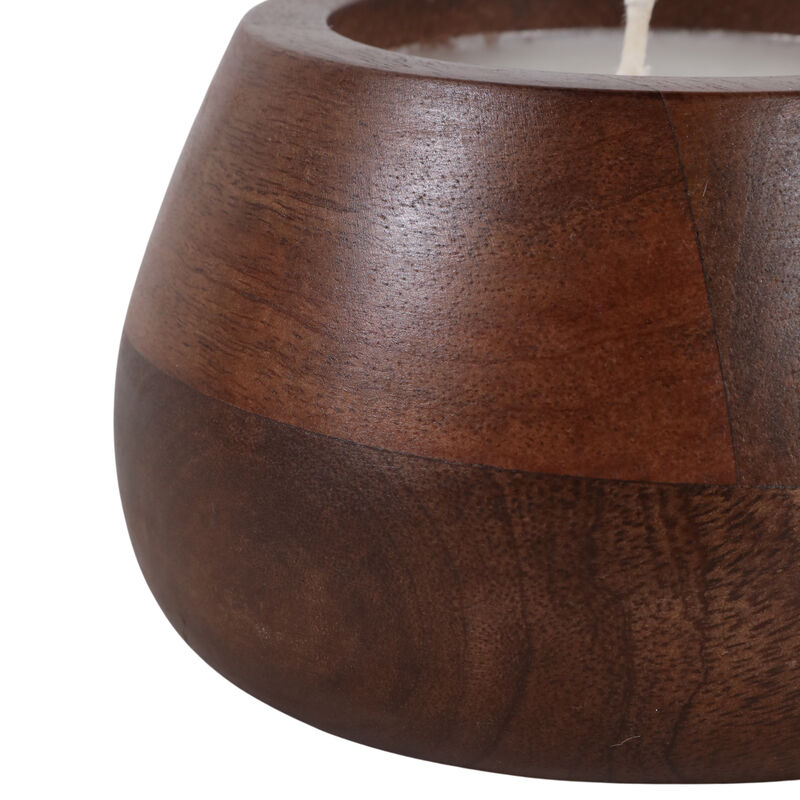 Vanilla Wood Bowl Candle image number 5