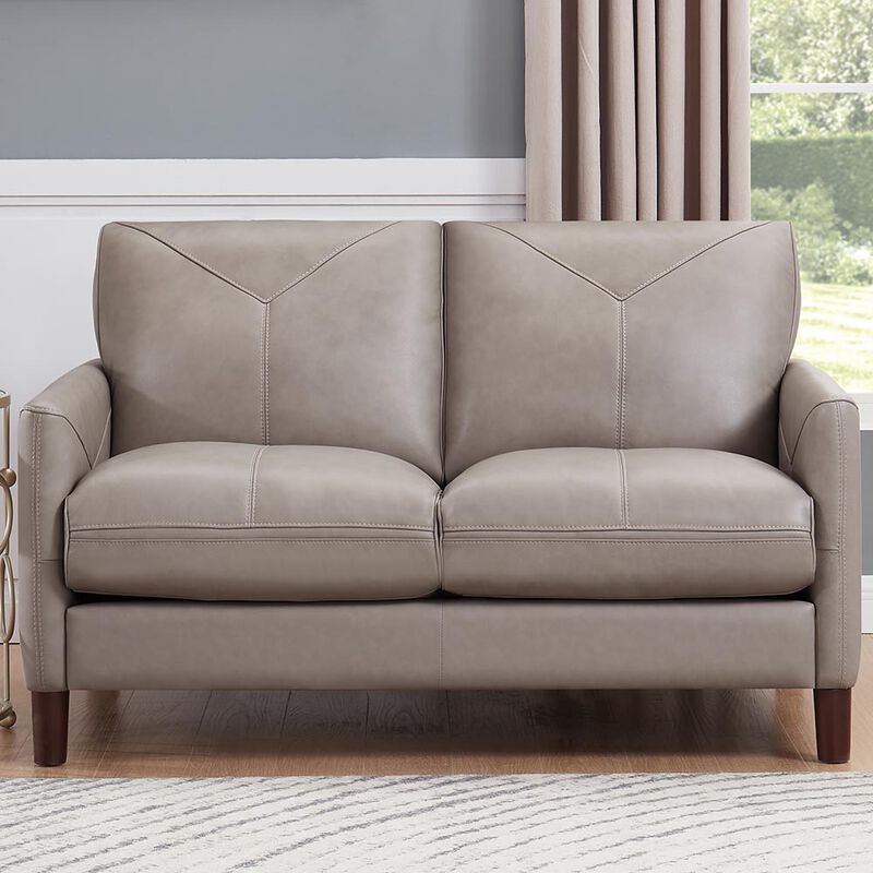 Yorkdale Top Grain Leather Loveseat
