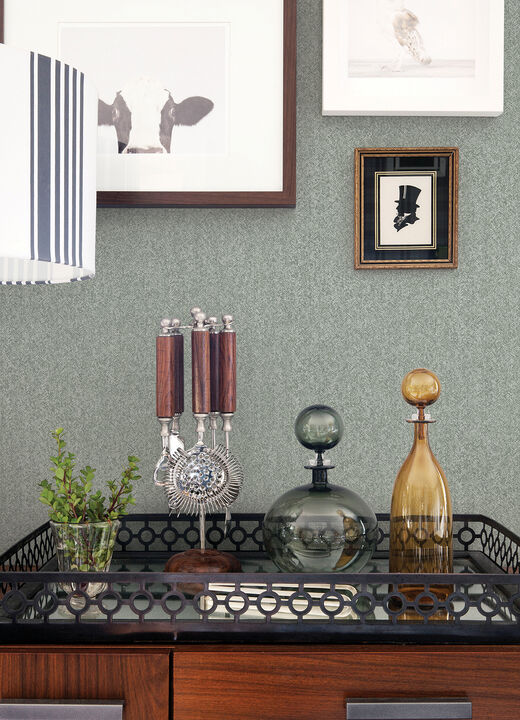Ashbee Green Faux Tweed Wallpaper (Set of 2)