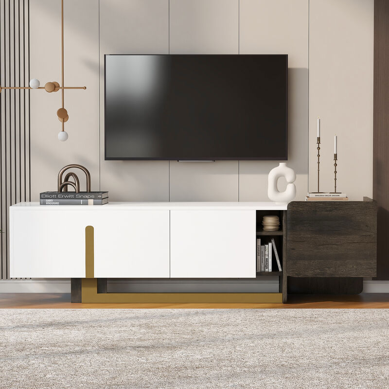 Merax Luxury Modern TV Cabinet with Ample Storage