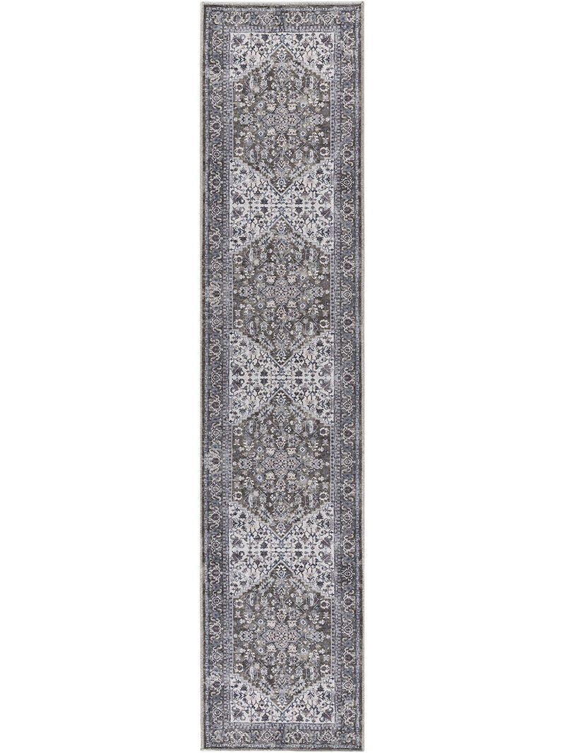 Machine Washable Series 1 SR104 Olive 2'2" x 12' Rug