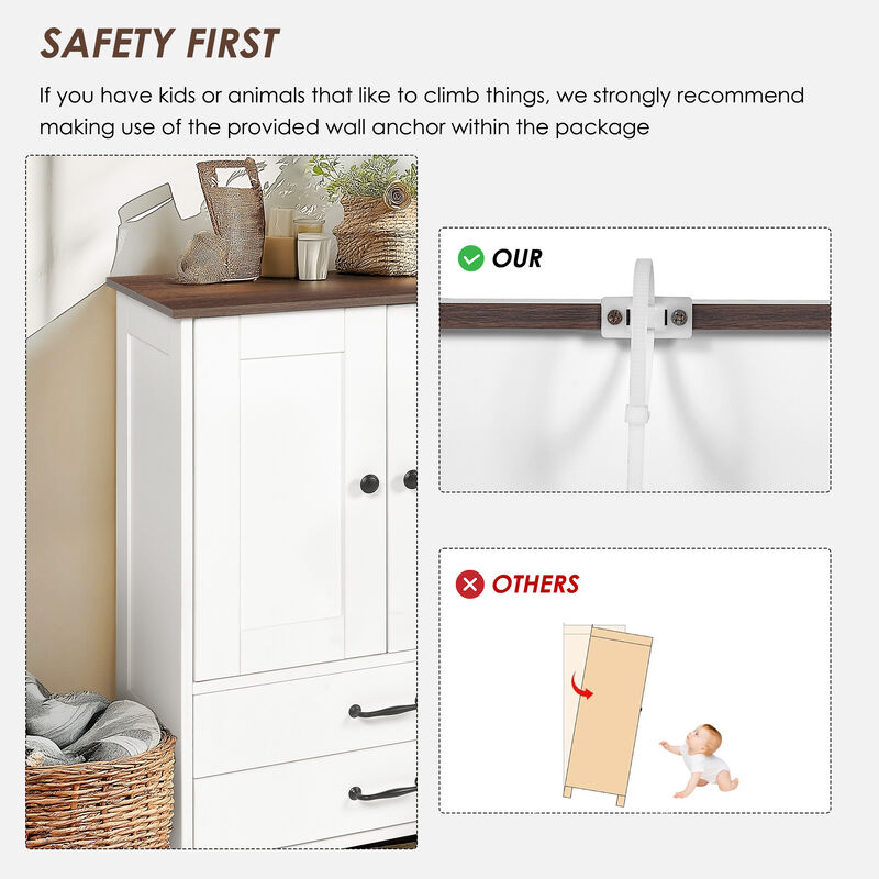 Suvild Wood Pet Feeding Station Cabinet image number 6