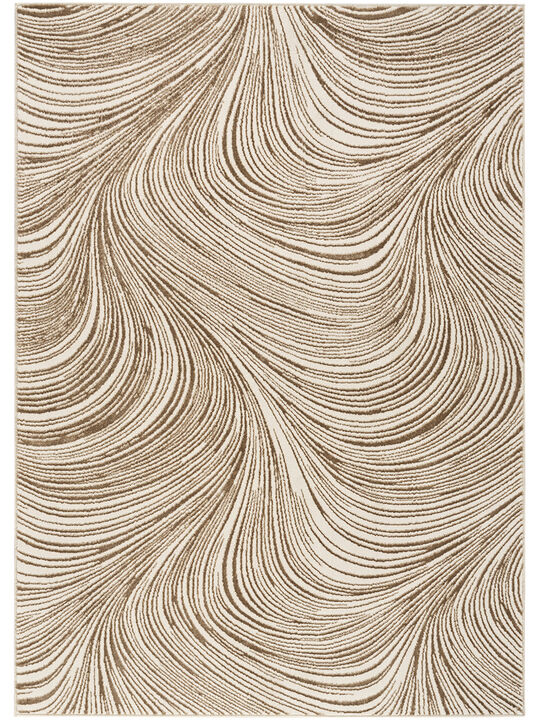 Central Park West CEP02 Beige/Brown 6' x 9' Rug