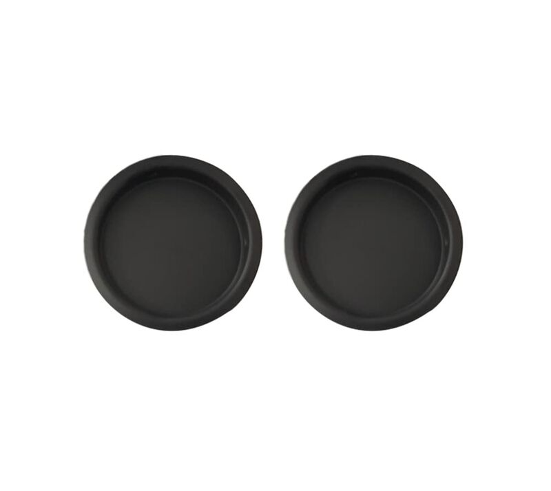 QCAA Solid Brass Finger Pull, 1-3/4"", Matte Black, 2 Pack