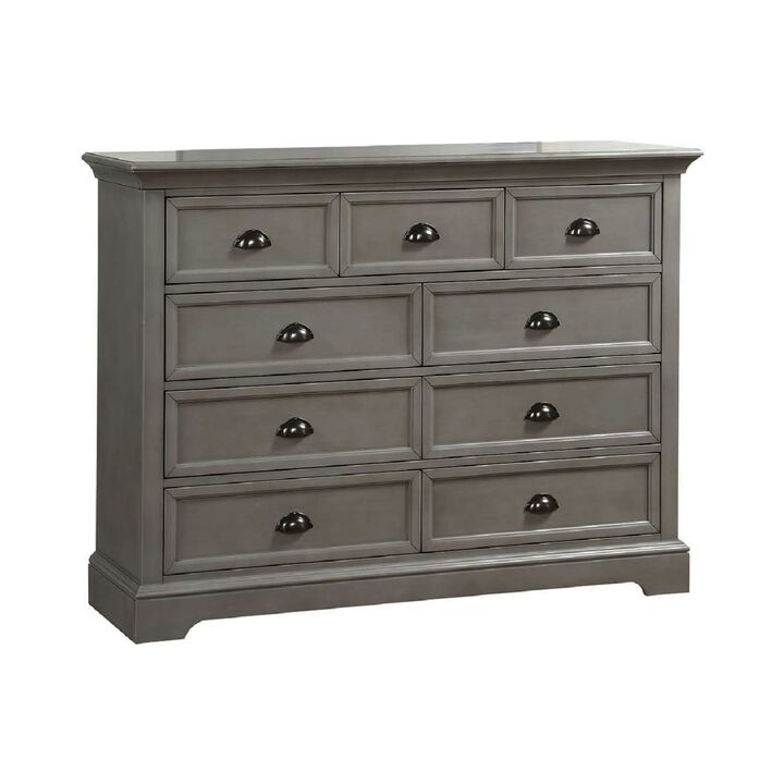 Tamarack 9-Drawer Dresser in Gray