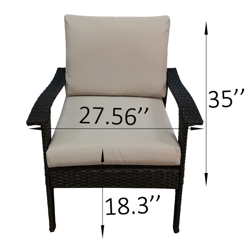 Streamdale Rattan Wicker Patio Lounge Chairs image number 4
