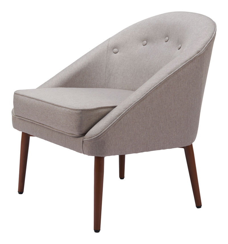 Fabric Tufted Barrel Chair for Living Room or Bedroom Seating