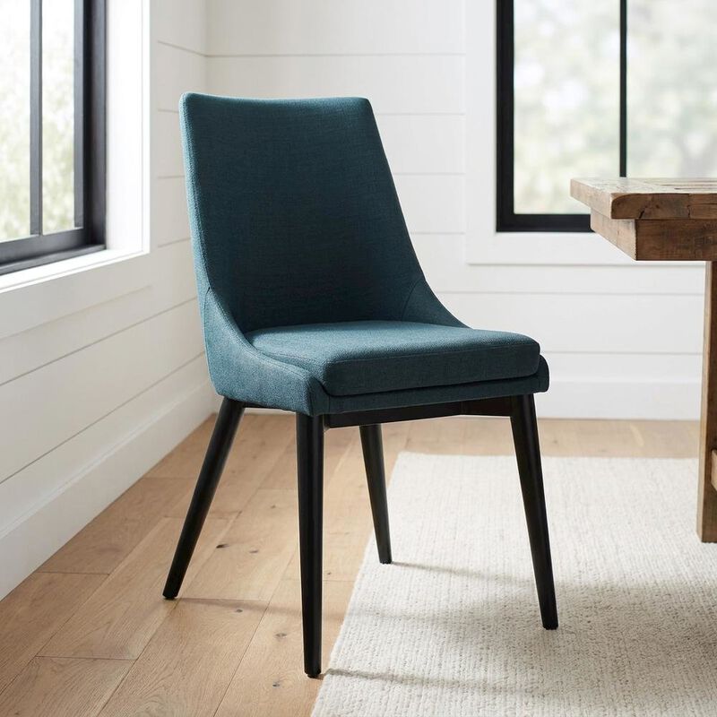 Fabric-Upholstered Dining Chair with Cushioned Seat image number 3