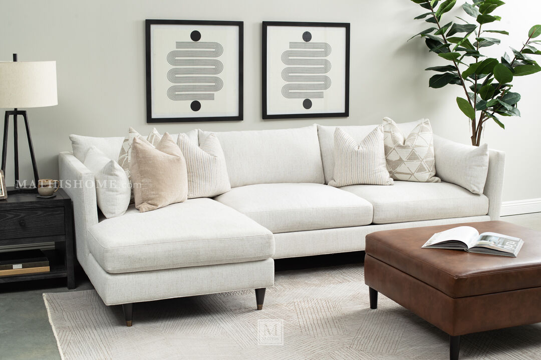 Jonathan Louis 2-Piece Pia Sectional in Cream