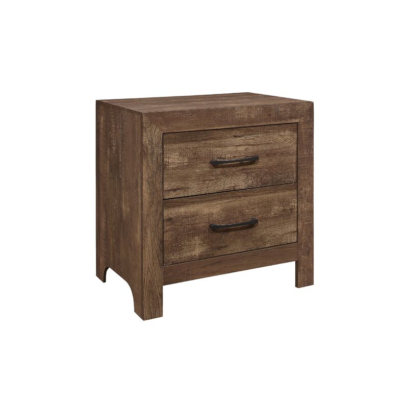 Full Size Bedroom Set, Brown Finish, Panel Design, 4-Piece Set with Bed, Nightstand, Dresser and Chest image number 6