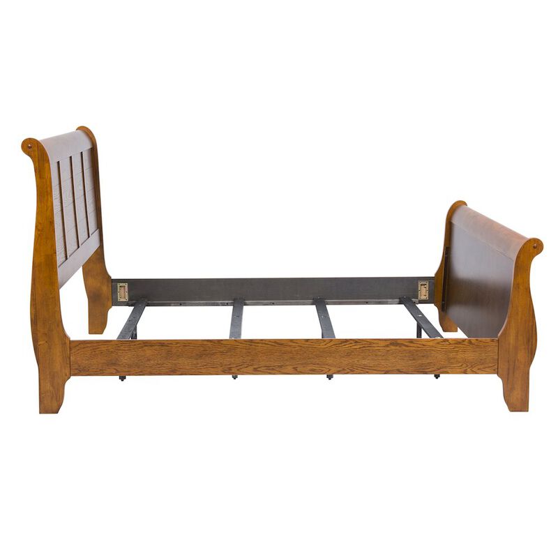 Liberty Furniture Grandpas Cabin King California Sleigh Bed in Rubberwood Solids & Oak Veneers image number 0