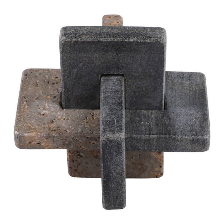Marble & Dark Travertine Knot