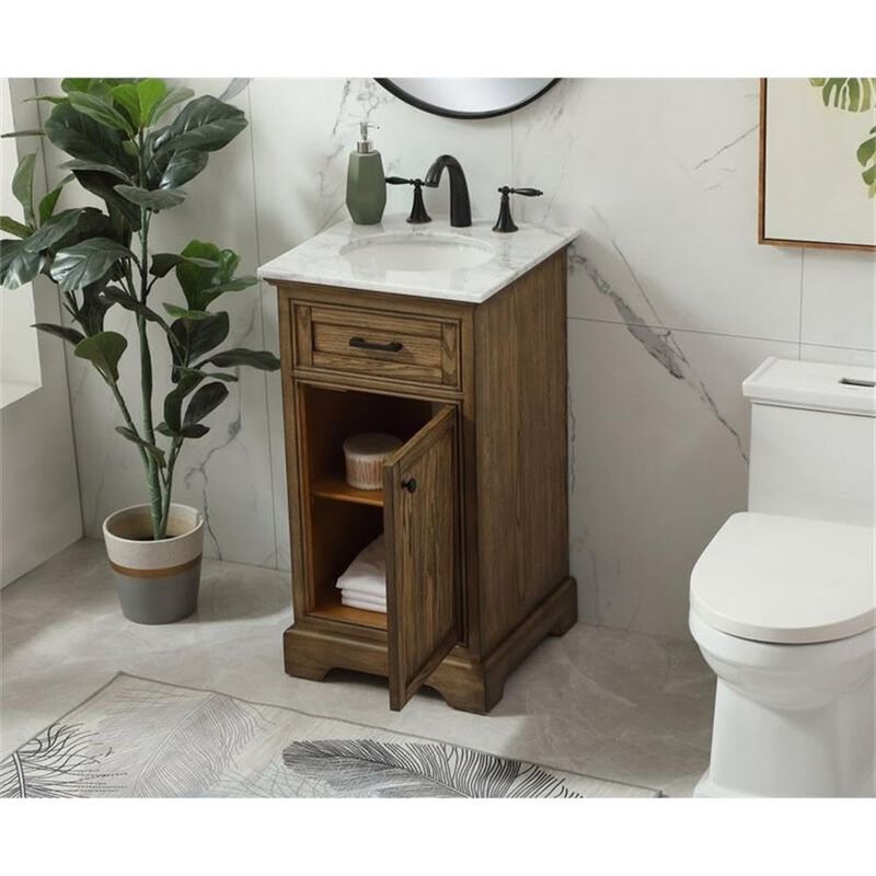 Elegant Kitchen and Bath 19 inch Single bathroom vanity in driftwood image number 8