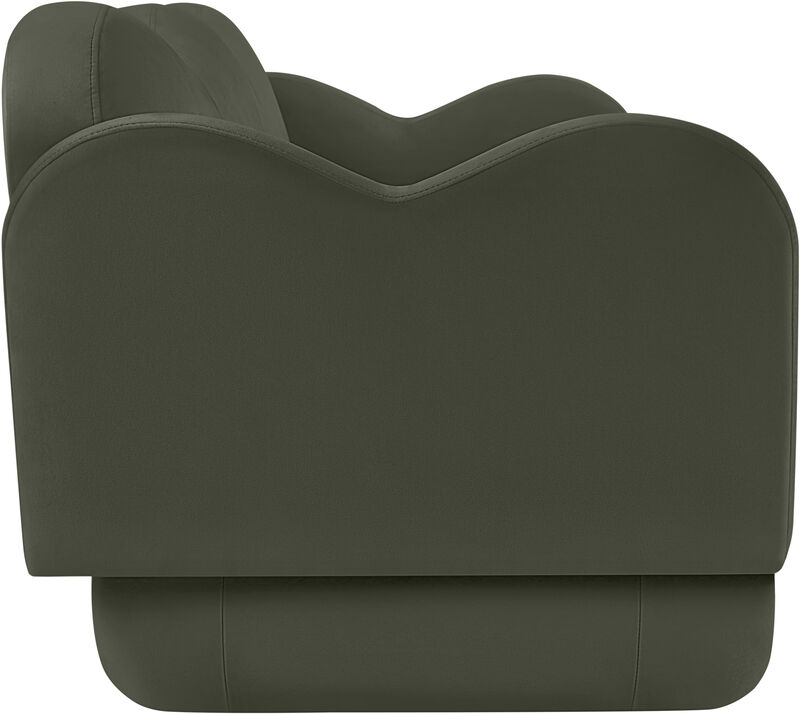 Meridian Furniture Bloom Green Velvet Sofa image number 3