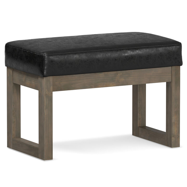 Simpli Home Milltown Footstool Small Ottoman Bench