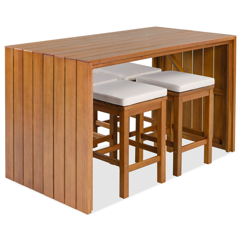 Valfdi 5 Piece Outdoor Bar Set image number 5